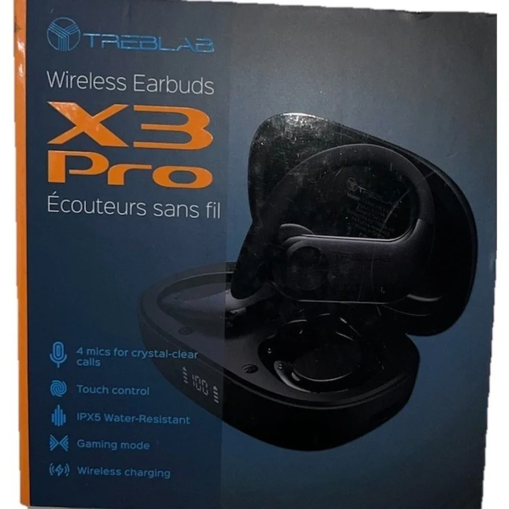 (b32/13)1TREBLAB X3 Pro - Sports Wireless Ear Buds Bluetooth - Comfort Workout